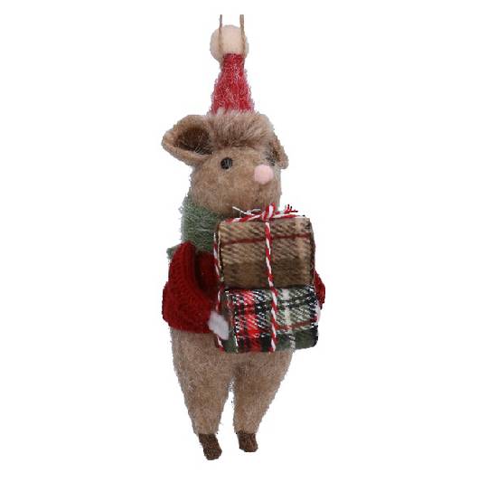 Faux Fur Country Mouse, With Gift 20cm *ETA NOV